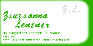 zsuzsanna lentner business card